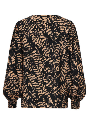 Bloesje met print - 25693 - 999 - Kleding - Blouses