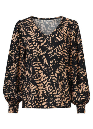Bloesje met print - 25693 - 999 - Kleding - Blouses