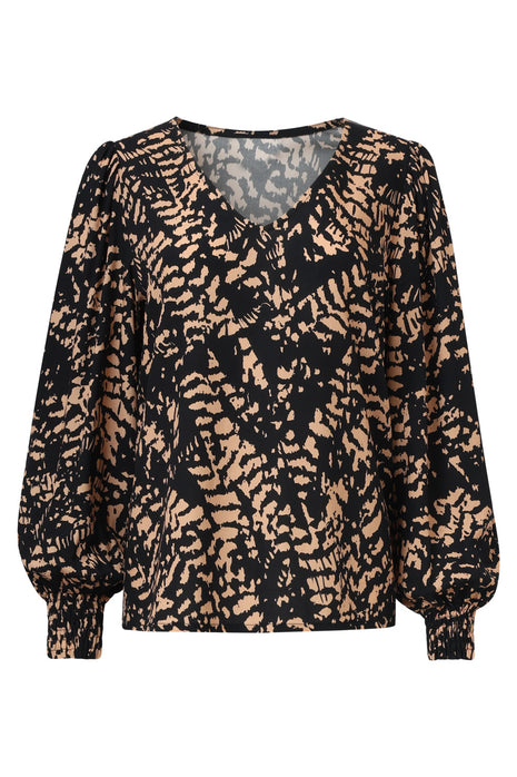 Bloesje met print - 25693 - 999 - Kleding - Blouses