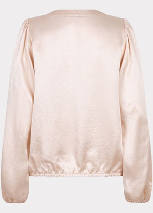 Blouse balloon sleeve Acetate F25.15514 (Candy) Kleding Blouses