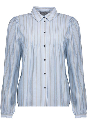 Blouse stripes 53535 14 (l.blue) Kleding Blouses