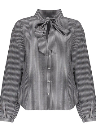 Blouse stripes with bow 53537 14 Kleding Blouses