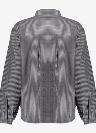 Blouse stripes with bow 53537 14 Kleding Blouses