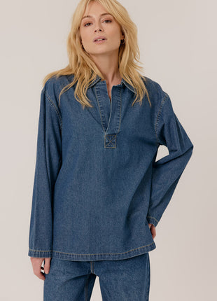 Blouse traute 78419 blue Kleding Blouses