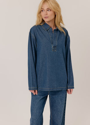 Blouse traute 78419 blue Kleding Blouses