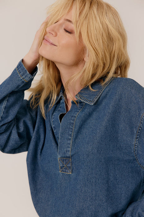 Blouse traute 78419 blue Kleding Blouses