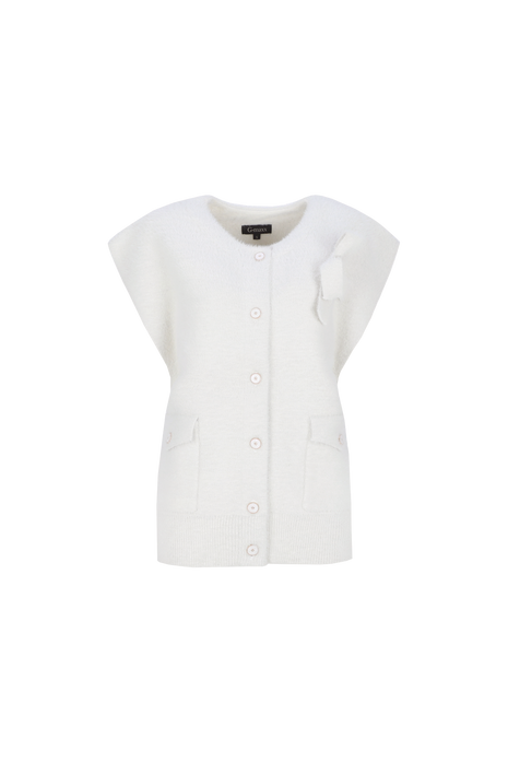 Kallie knit gilet – Wool White