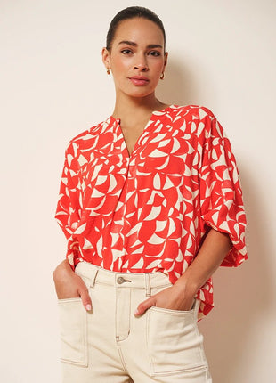 Blouse Raglan Scarlet Graphic - SP26.14003 by Esqualo