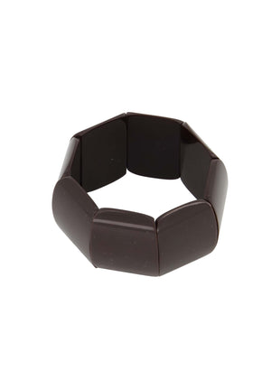 Brede kralen armband – chocoladebruin - chocoladebruin / One Size - Kleding