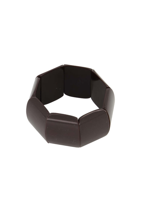 Brede kralen armband – chocoladebruin - chocoladebruin / One Size - Kleding