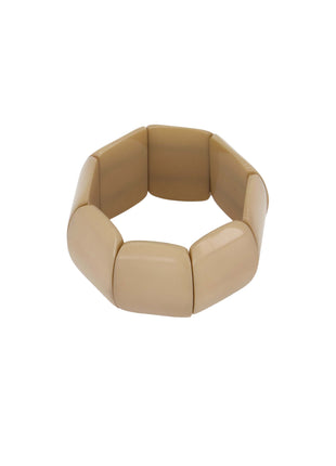Brede kralen armband – humus - Nude / One Size - Modeaccessoires - Juwelen - Armbandjes