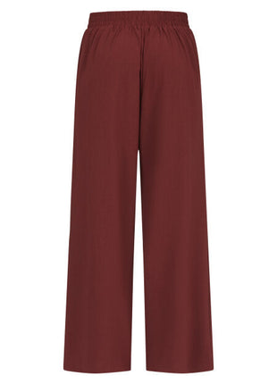 Broek - Nyla - Bordeaux - Kleding - Broeken