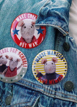 Buttons set van 3 - Lifestyle - Fun & gadgets - Vinatage speelgoed
