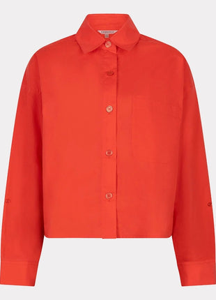 Blouse Cropped Folded Cuff - SP26.10016 by Esqualo
