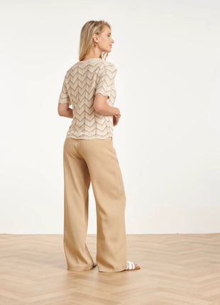 Losse broek - 26072 - Beige by Smashed Lemon