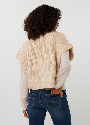 Cardigan gilet F25.07500 (Sand Melange) Kleding Truien en cardigans