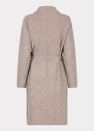Cardigan long pockets F25.18505 (Taupe Melange) Kleding Truien en cardigans