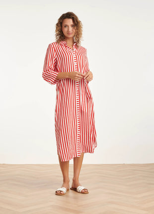 Jurk met strepen - 26035 - Rood/wit by Smashed Lemon