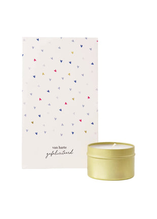 Geurkaars tin in zakje gefeliciteerd - multicolor by Zusss