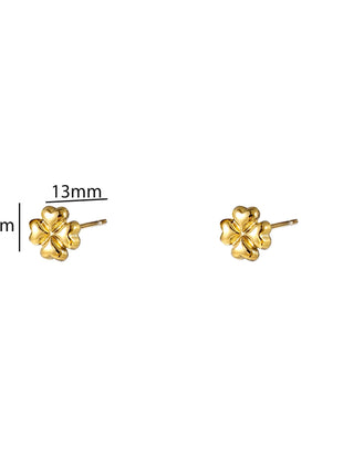 Clover Stud - 14K - goud - Modeaccessoires - Juwelen - Oorbellen