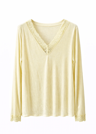 Shirt met kant - Gera A603 (yellow) by Just Women