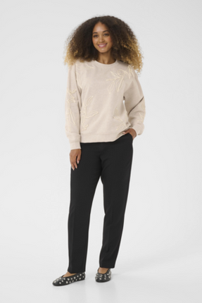 CRLovisa Embroidery Sweatshirt 10614262 100232 Kleding Truien en cardigans