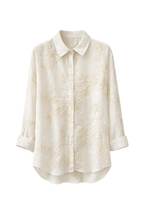 Bloesje met broderie (off white) by Terra Di Siena