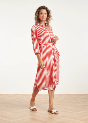 Jurk met strepen - 26035 - Rood/wit by Smashed Lemon