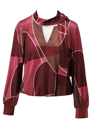 Top met sjaaltje & print - D307 - P165