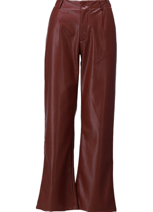 Broek in lederlook - D757L - Sable