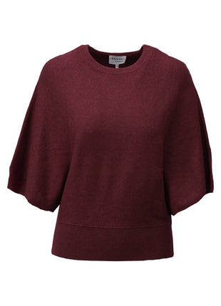 Pullover cape stijl - D827L - Maroon