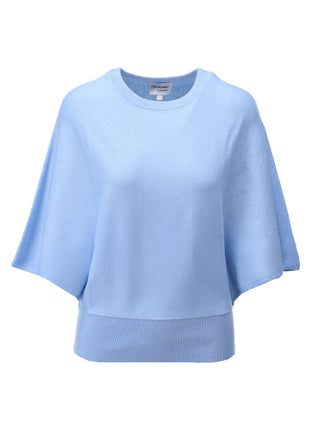 Pullover cape stijl - D827L - Powder blue