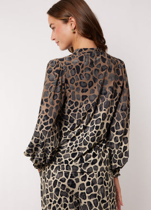 Darina top - 25WZG45 - Wood Ash/Grey Brown - Kleding - Blouses