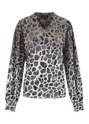 Darina top - 25WZG45 - Wood Ash/Grey Brown - Kleding - Blouses
