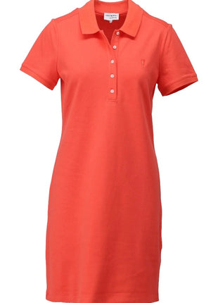Polo jurk met korte mouwen - Hot coral - C751L by You’re my lobster