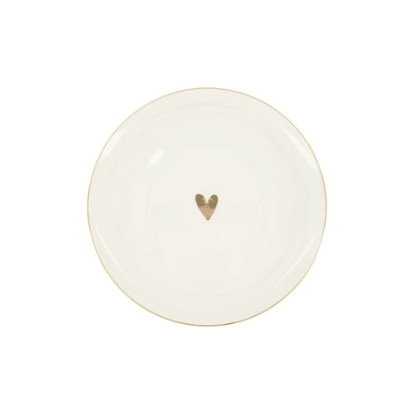 Dinerbord - hartje - wit/goud - Lifestyle - Koken & Tafelen - Servies