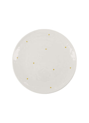 Dinerbord melamine hartjes wit/oker (0701-052) - Lifestyle - Koken & Tafelen - Servies