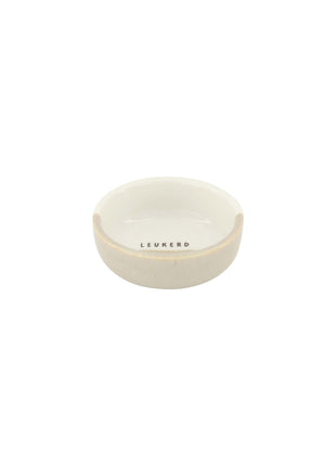 Dipschaaltje - leukerd - wit/zand - Lifestyle - Koken & Tafelen - Servies