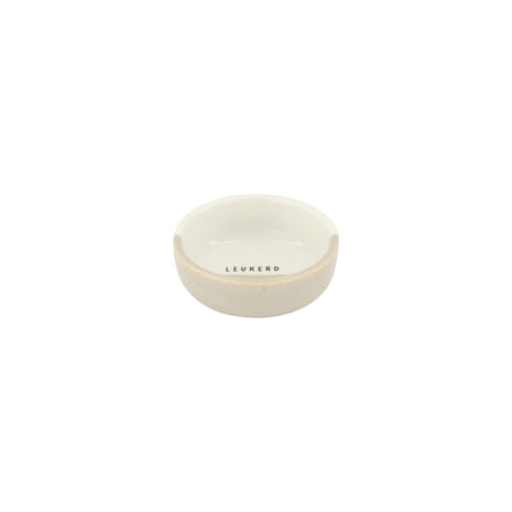 Dipschaaltje - leukerd - wit/zand - Lifestyle - Koken & Tafelen - Servies