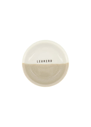Dipschaaltje - leukerd - wit/zand - Lifestyle - Koken & Tafelen - Servies