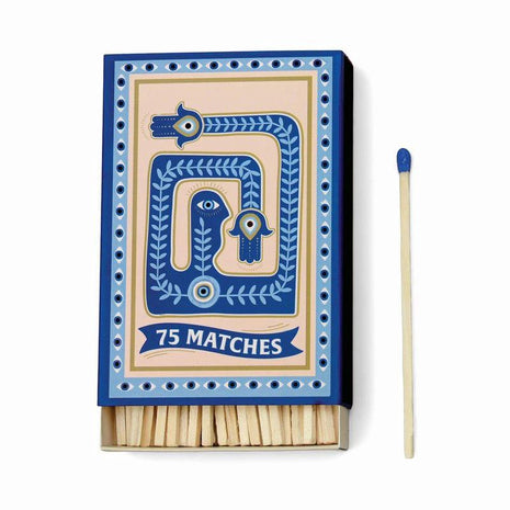 Lange Lucifers - "Eye" Blue - 75 matches (9.6 CM) by Paddywax