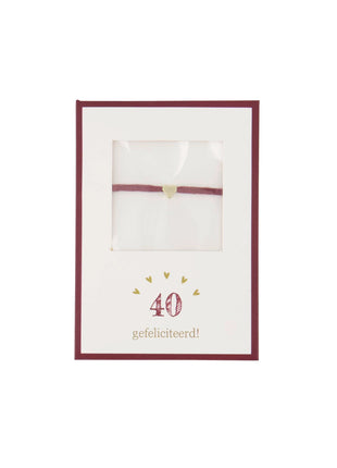 Armbandje - hartje 40 gefeliciteerd by Zusss