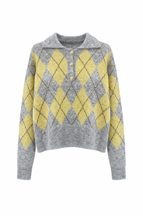 Pull - Antonella (geel/grijs) by Cherry Paris