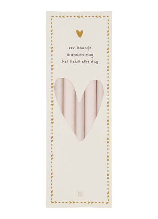 Doosje met 10 smalle kaarsjes 17 cm beige - Lifestyle - In huis - Kaarsen - Basis kaarsen