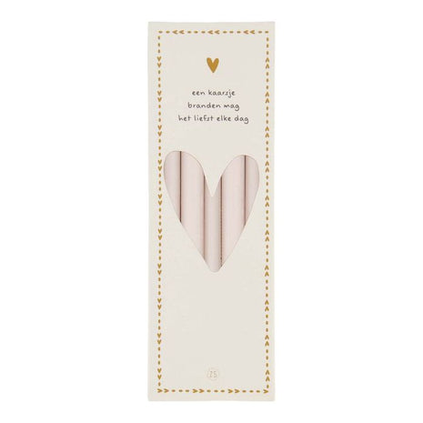 Doosje met 10 smalle kaarsjes 17 cm beige - Lifestyle - In huis - Kaarsen - Basis kaarsen