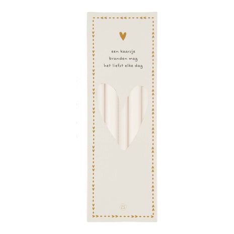 Doosje met 10 smalle kaarsjes 17 cm off white - Lifestyle - In huis - Kaarsen - Basis kaarsen