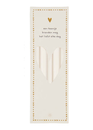 Doosje met 10 smalle kaarsjes 17 cm off white - Lifestyle - In huis - Kaarsen - Basis kaarsen