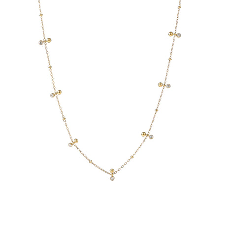 Double Dots Necklace - goudkleurig - Modeaccessoires - Juwelen - Kettingen