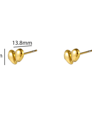 Double Drop Stud - 14K - Juwelen & mooimakers