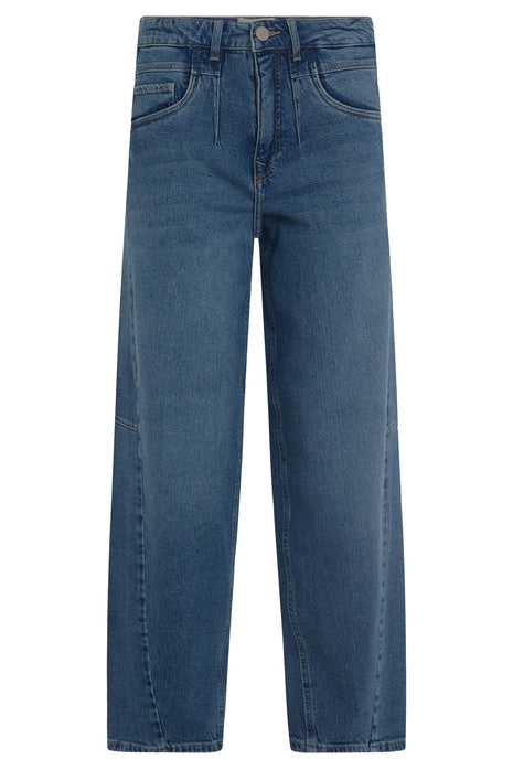 Para Mi Coco cropped barrel jeans in Blue Reef - vooraanzicht